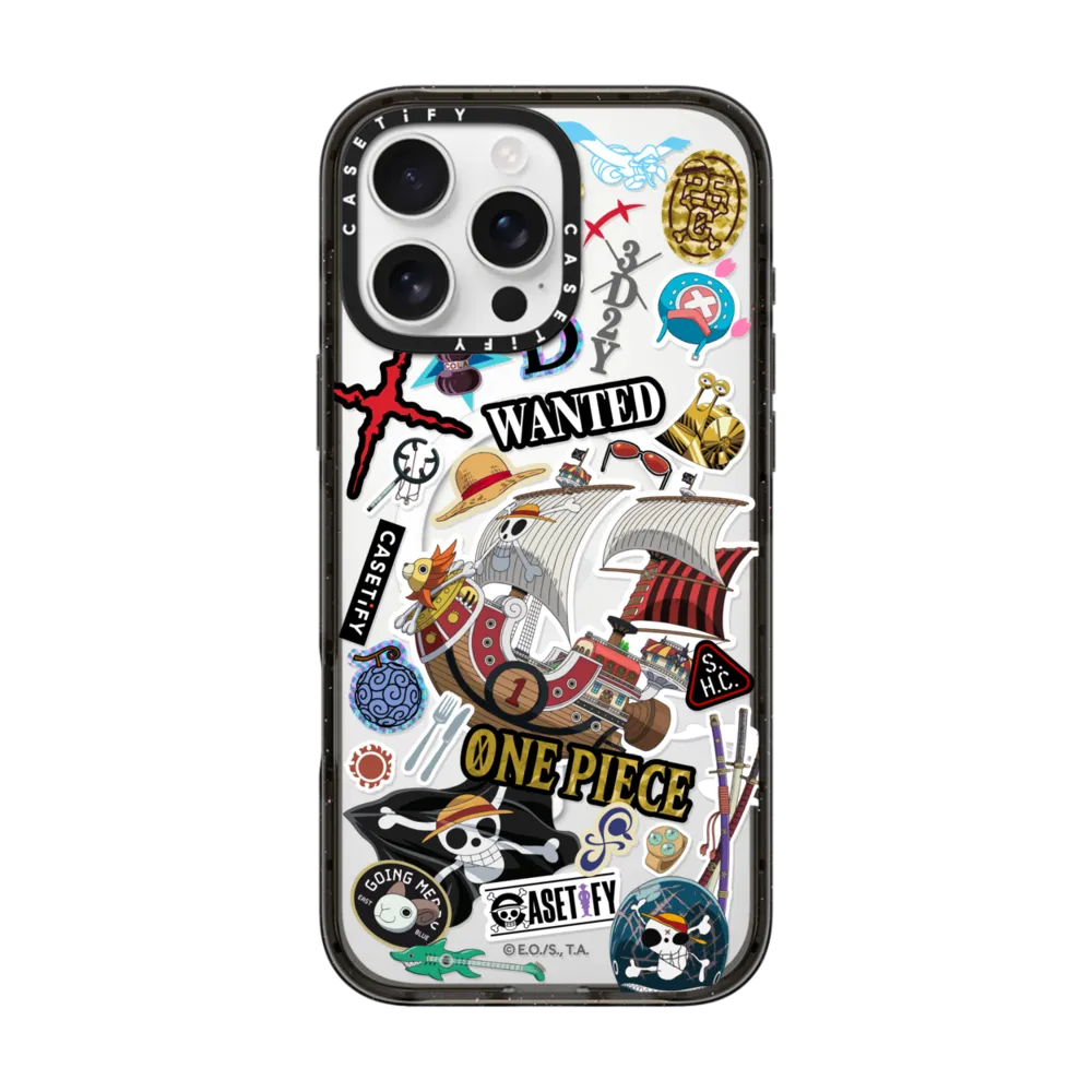 Impact iPhone 16 Pro Max Case MagSafe Compatible - ONE PIECE 25th Straw Hat Crew Sticker Case