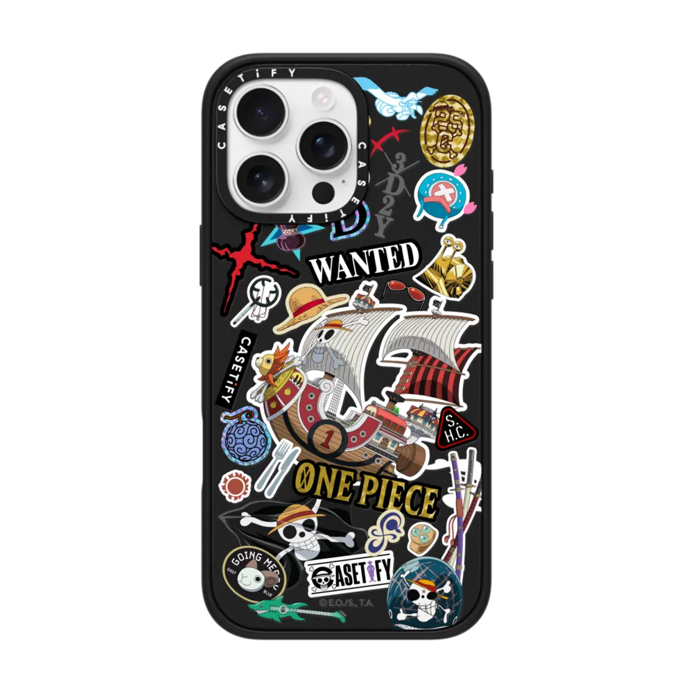 Impact iPhone 16 Pro Max Case MagSafe Compatible - ONE PIECE 25th Straw Hat Crew Sticker Case