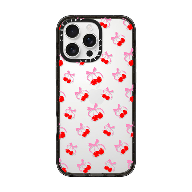 CASETiFY iPhone 16 Pro Max ケース ブラック インパクトケース Pattern Cherries Jubilee