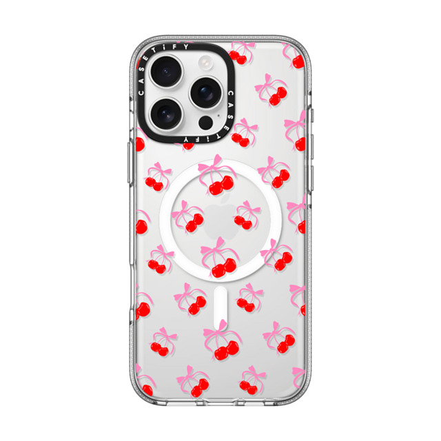 CASETiFY iPhone 16 Pro Max ケース クリア クリア ケース MagSafe対応 Pattern Cherries Jubilee