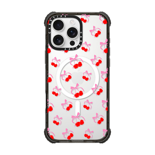 CASETiFY iPhone 16 Pro Max Case Black ウルトラ インパクトケース MagSafe 対応 Cherry,Ribbon,Pattern Cherries Jubilee CASETiFY iPhone 16 Pro Max Case Black ウルトラ インパクトケース MagSafe 対応 Cherry,Ribbon,Pattern Cherries Jubilee
