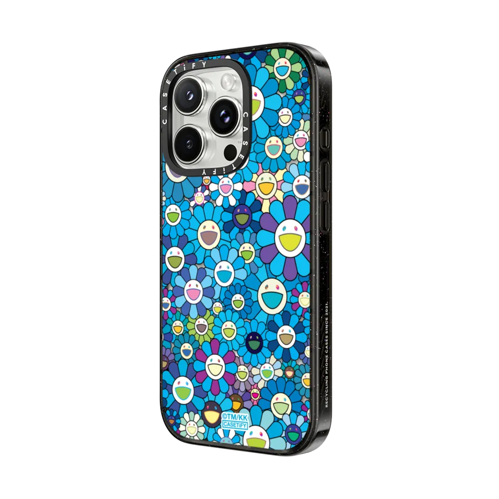 Impact iPhone 16 Pro Max Case MagSafe Compatible - FLOWERS BLOOM (BLUE) PHONE CASE