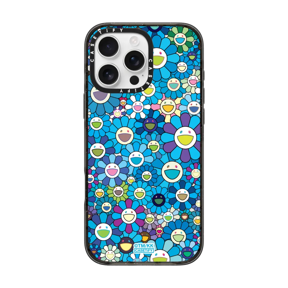 Impact iPhone 16 Pro Max Case MagSafe Compatible - FLOWERS BLOOM (BLUE) PHONE CASE