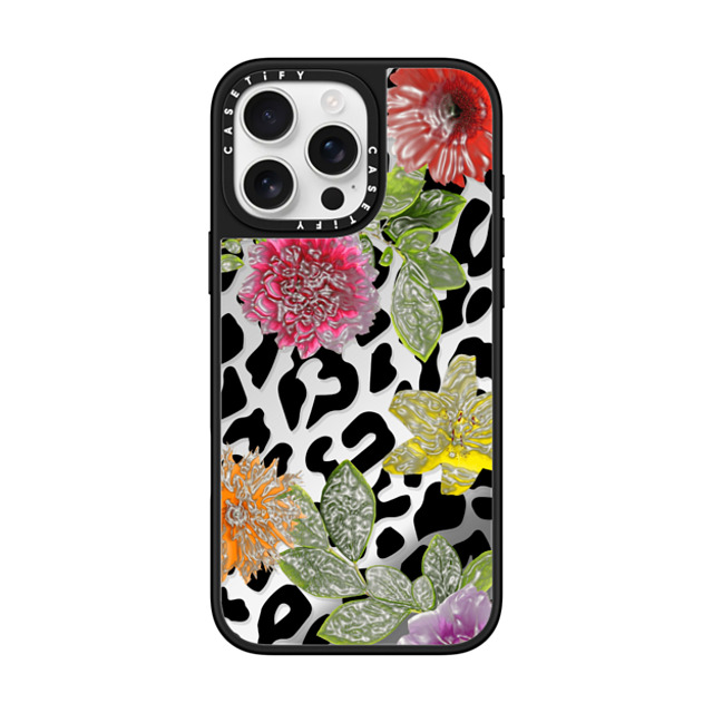 CASETiFY iPhone 16 Pro Max ケース Silver on Black ミラーケース MagSafe対応 Leopard,nature Leopard,nature レオパード Father's Day CASETiFY iPhone 16 Pro Max ケース Silver on Black ミラーケース MagSafe対応 Leopard,nature Leopard,nature レオパード Father's Day