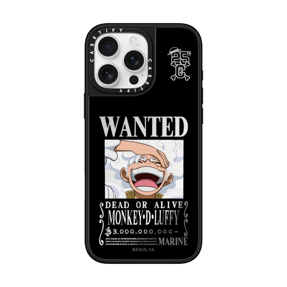 Mirror iPhone 16 Pro Max Case MagSafe Compatible - WANTED Luffy Case