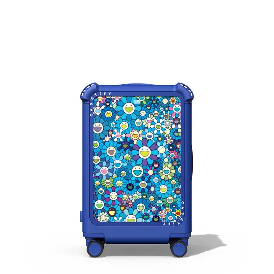 Bounce Suit21" Carry-On Suitcase Case - SMILE (BLUE) CARRY-ON SUITCASE