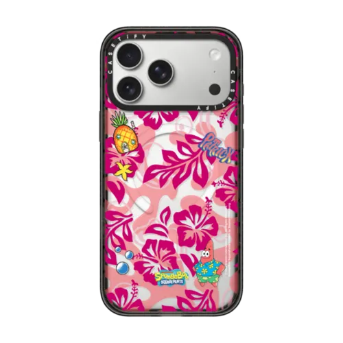 iPhone 17 Pro Max - SpongeBob Hibiscus Pattern Phone Case - Patrick