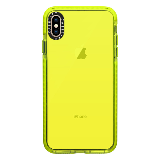 CASETiFY iPhone XS Max ケース ネオン イエロー インパクトケース Custom Phone Case casetify