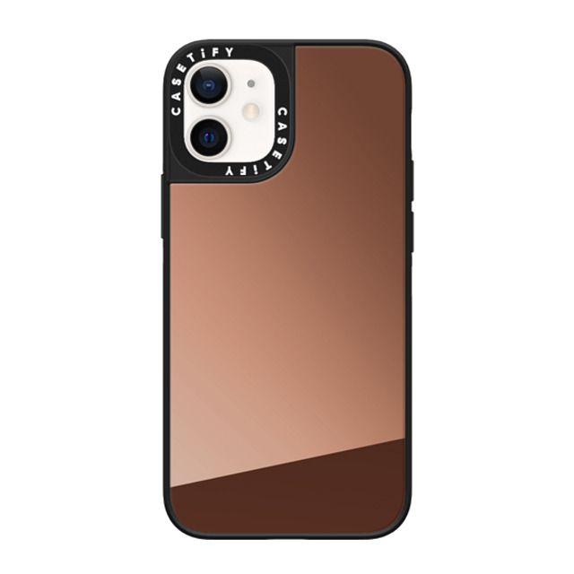 CASETiFY iPhone 12 mini ケース Bronze on Black ミラーケース MagSafe対応 Custom Phone Case casetify