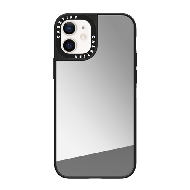 CASETiFY iPhone 12 mini ケース Silver on Black ミラーケース MagSafe対応 Custom Phone Case casetify