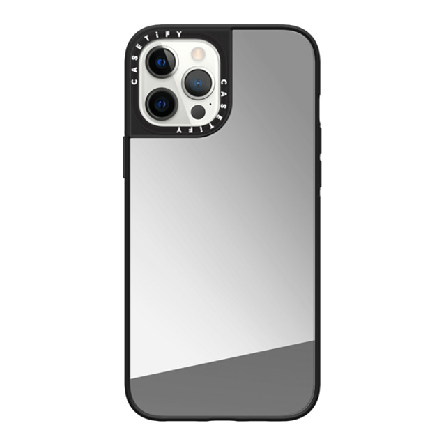 CASETiFY iPhone 12 Pro Max ケース Silver on Black ミラーケース MagSafe対応 Custom Phone Case casetify