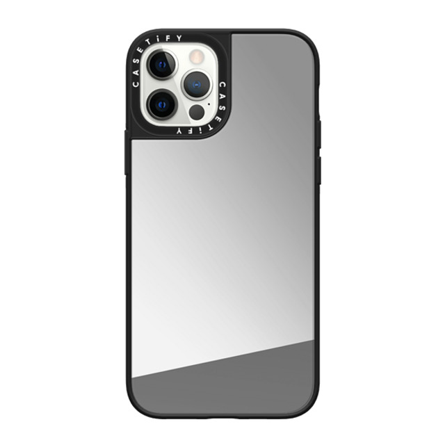 CASETiFY iPhone 12 Pro ケース Silver on Black ミラーケース MagSafe対応 Custom Phone Case casetify