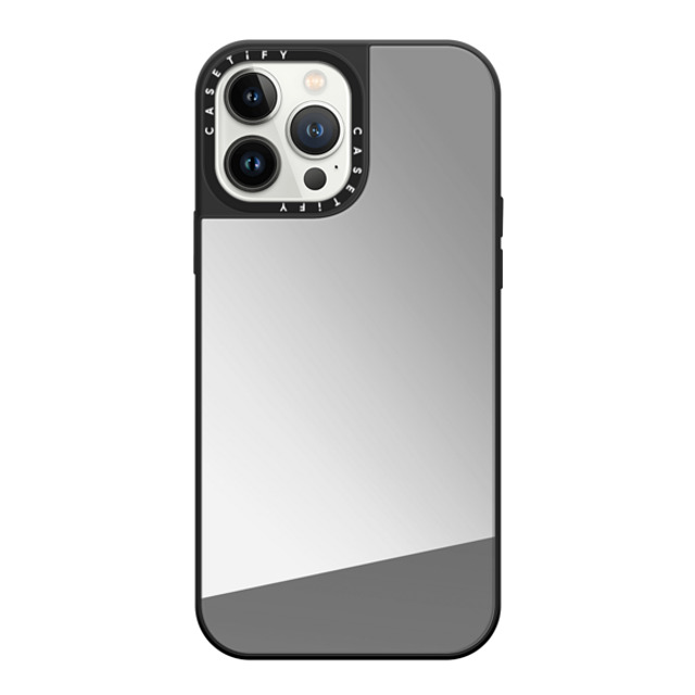 CASETiFY iPhone 13 Pro Max ケース Silver on Black ミラーケース MagSafe対応 Custom Phone Case casetify