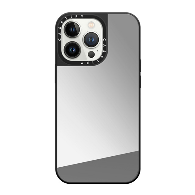 CASETiFY iPhone 13 Pro ケース Silver on Black ミラーケース MagSafe対応 Custom Phone Case casetify