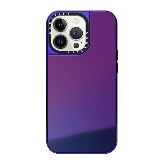 CASETiFY iPhone 13 Pro ケース Purple Disco on Purple ミラーケース MagSafe対応 Custom Phone Case casetify