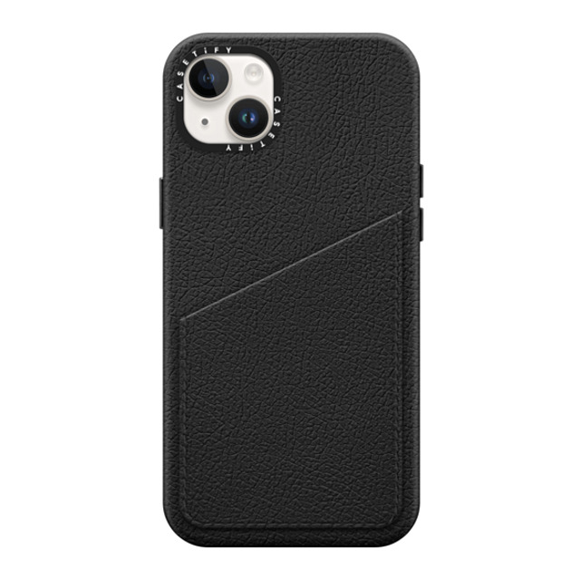 CASETiFY iPhone 14 Plus ケース ジェットブラック ペブル カードポケット ケース Custom Phone Case casetify