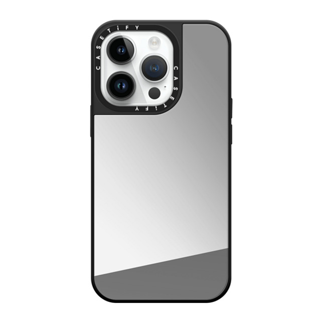 CASETiFY iPhone 14 Pro ケース Silver on Black ミラーケース MagSafe対応 Custom Phone Case casetify