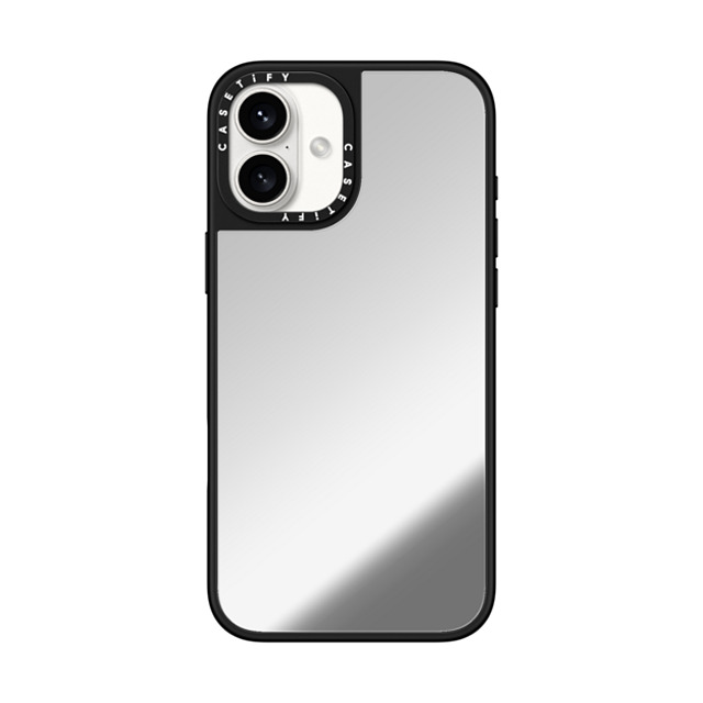 CASETiFY iPhone 16 Plus ケース Silver on Black ミラーケース MagSafe対応 Custom Phone Case casetify