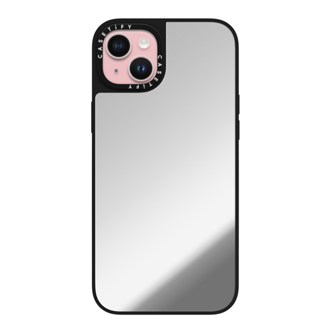 CASETiFY iPhone 15 Plus ケース Silver on Black ミラーケース MagSafe対応 Custom Phone Case casetify