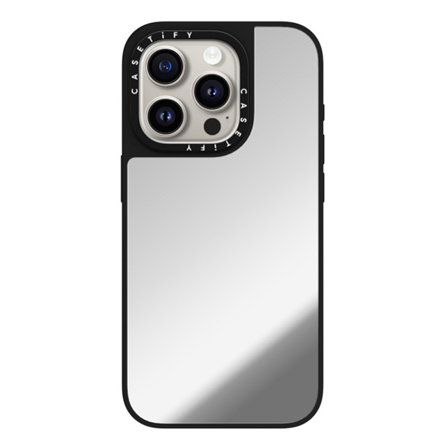 CASETiFY iPhone 15 Pro ケース Silver on Black ミラーケース MagSafe対応 Custom Phone Case casetify