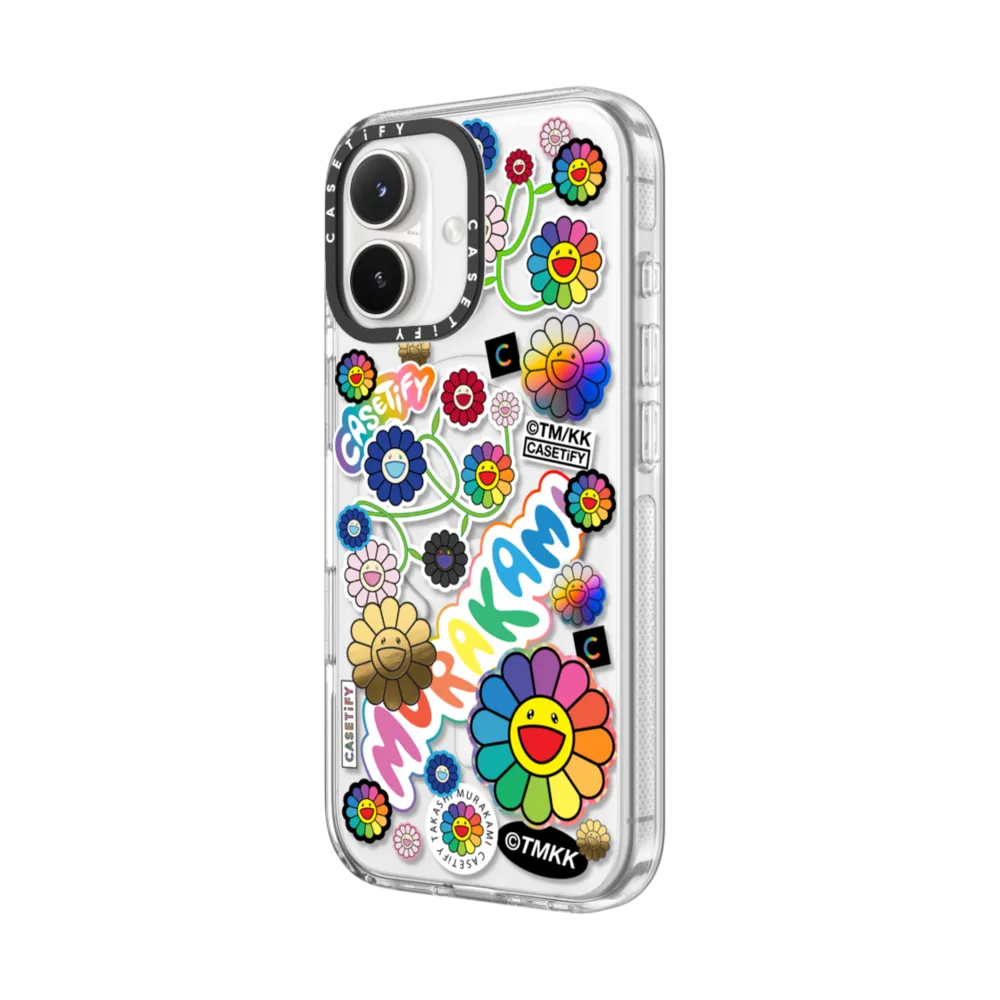 Impact Clear iPhone 17 Case MagSafe Compatible - FLOWERS STICKER MANIA PHONE CASE