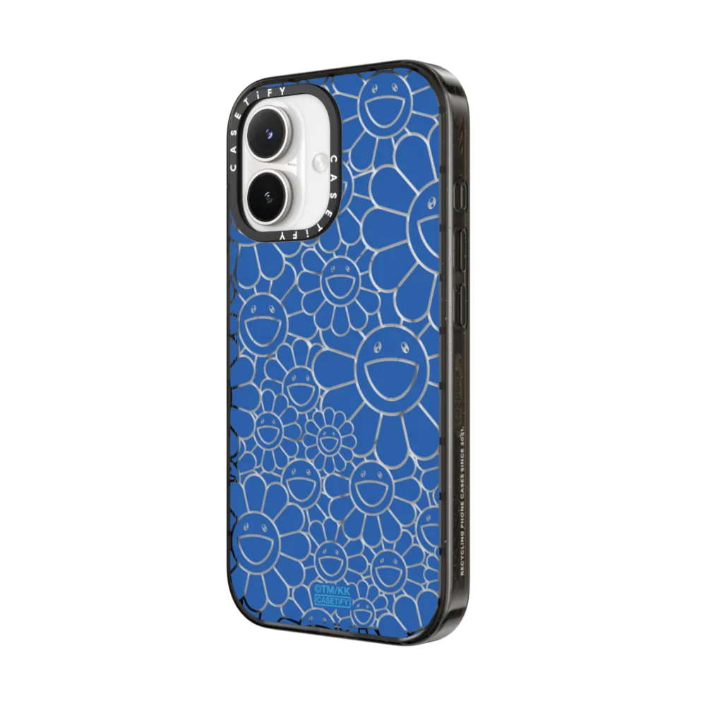 Impact iPhone 17 Case MagSafe Compatible - MULTI-FLOWERS (BLUE) PHONE CASE