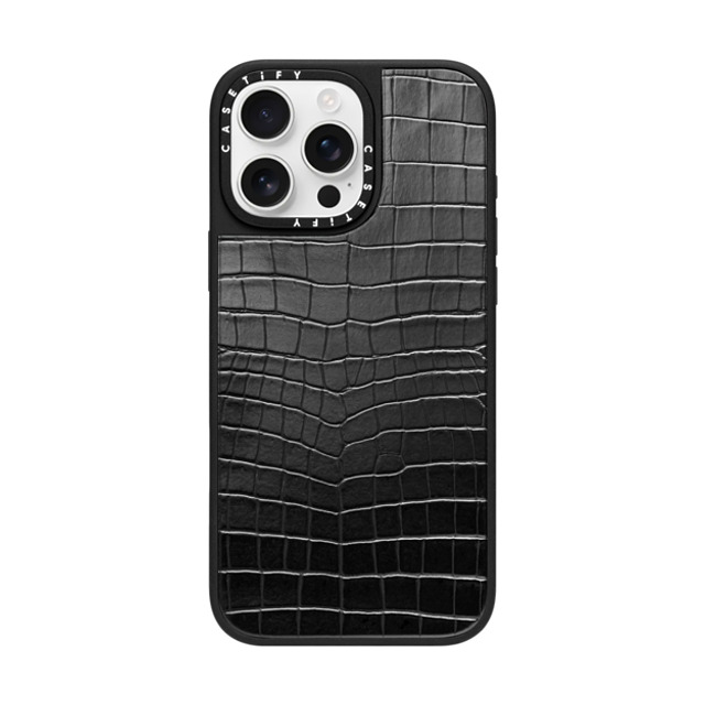 CASETiFY iPhone 16 Pro Max Case Black Croc クロコケース Custom Phone Case casetify Mother's Day CASETiFY iPhone 16 Pro Max Case Black Croc クロコケース Custom Phone Case casetify Mother's Day