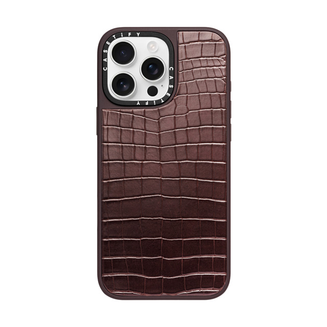 CASETiFY iPhone 16 Pro Max ケース Burgundy Croc クロコケース Custom Phone Case casetify Father's Day CASETiFY iPhone 16 Pro Max ケース Burgundy Croc クロコケース Custom Phone Case casetify Father's Day