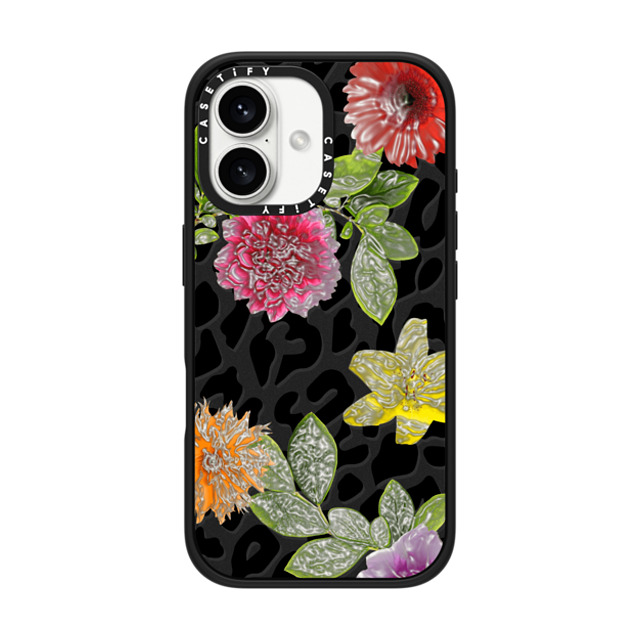 CASETiFY iPhone 16 Case Matte Black Impact Case MagSafe Compatible Leopard,nature Leopard,nature レオパード Father's Day CASETiFY iPhone 16 Case Matte Black Impact Case MagSafe Compatible Leopard,nature Leopard,nature レオパード Father's Day