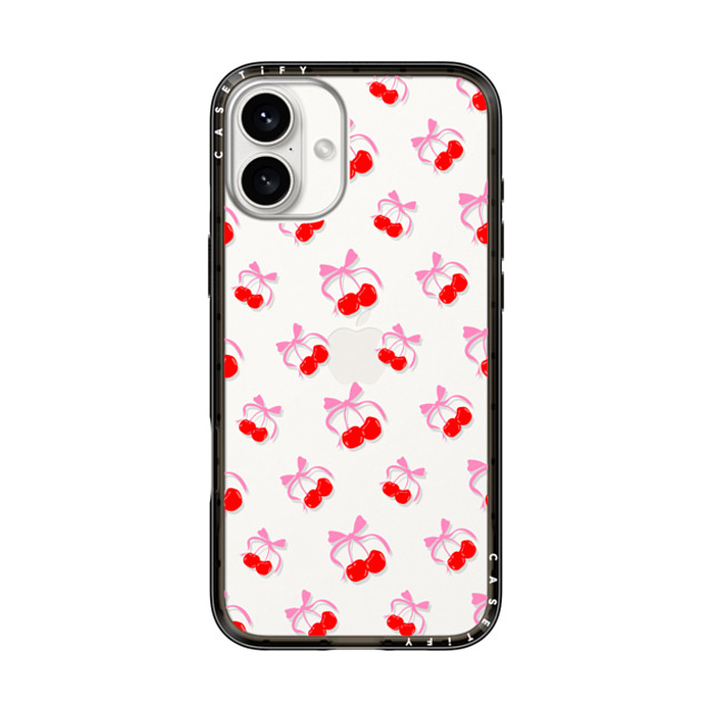CASETiFY iPhone 16 Plus Case Black インパクトライトケース Cherry,Ribbon Cherry,Ribbon,Pattern Cherries Jubilee Father's Day CASETiFY iPhone 16 Plus Case Black インパクトライトケース Cherry,Ribbon Cherry,Ribbon,Pattern Cherries Jubilee Father's Day