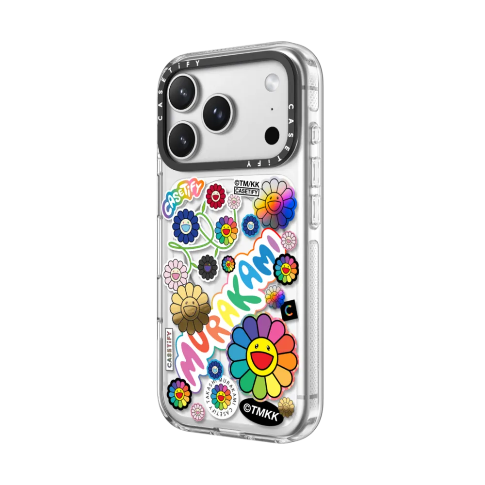 Impact Clear iPhone 17 Pro Max Case MagSafe Compatible - FLOWERS STICKER MANIA PHONE CASE