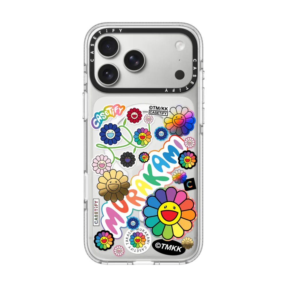 Impact Clear iPhone 17 Pro Max Case MagSafe Compatible - FLOWERS STICKER MANIA PHONE CASE