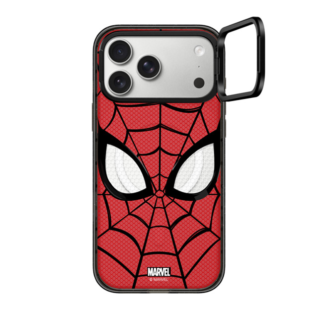 Marvel VS x CASETiFY iPhone 17 Pro Max �P�[�X Cartoon,Anime �u���b�N �C���p�N�g�����O�X�^���h�P�[�X MagSafe�Ή� Spider-Man Mask Case
