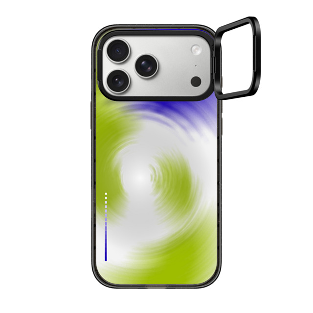 CASETiFY iPhone 17 Pro Max Case Black Impact Ring Stand Case MagSafe Compatible Gradient,Futurism Matcha Ripples