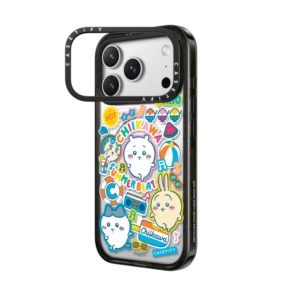 Impact Ring Stand iPhone 17 Pro Max Case MagSafe Compatible - Chiikawa Summer Party Sticker Case