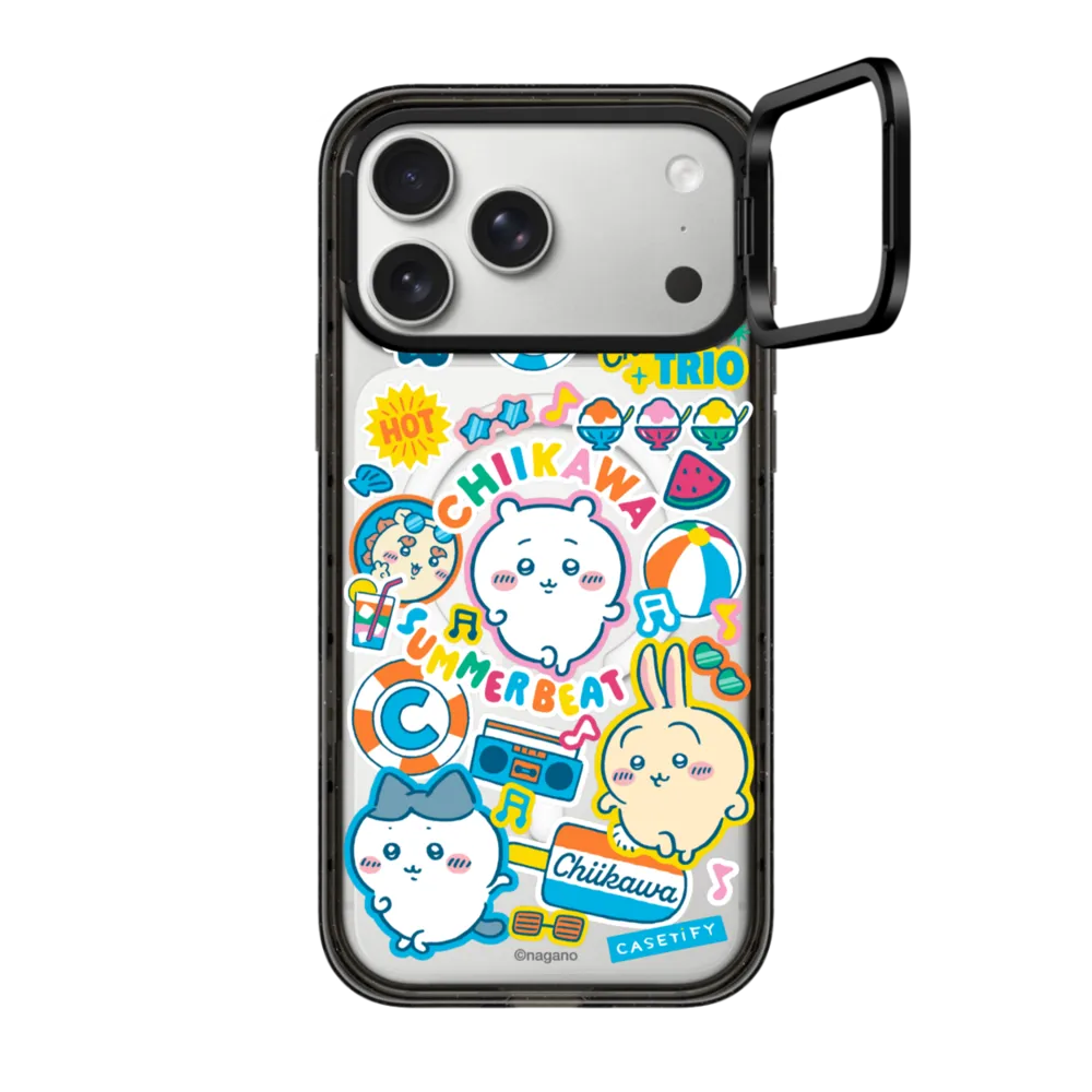 Impact Ring Stand iPhone 17 Pro Max Case MagSafe Compatible - Chiikawa Summer Party Sticker Case