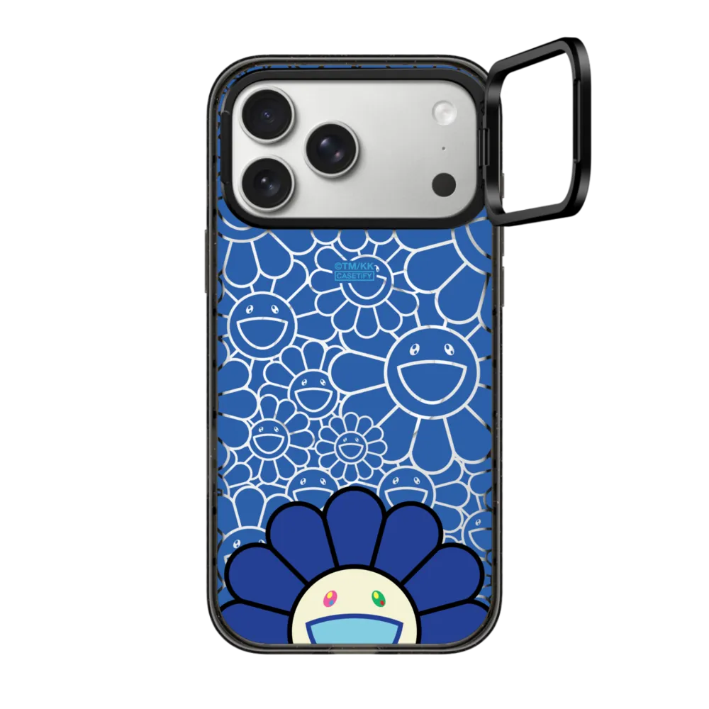 Impact Ring Stand iPhone 17 Pro Max Case MagSafe Compatible - SMILE (BLUE) PHONE CASE