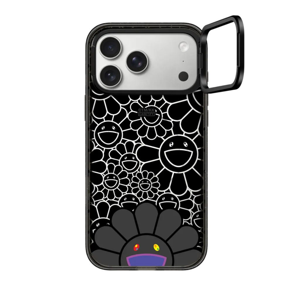 Impact Ring Stand iPhone 17 Pro Max Case MagSafe Compatible - SMILE (BLACK) PHONE CASE