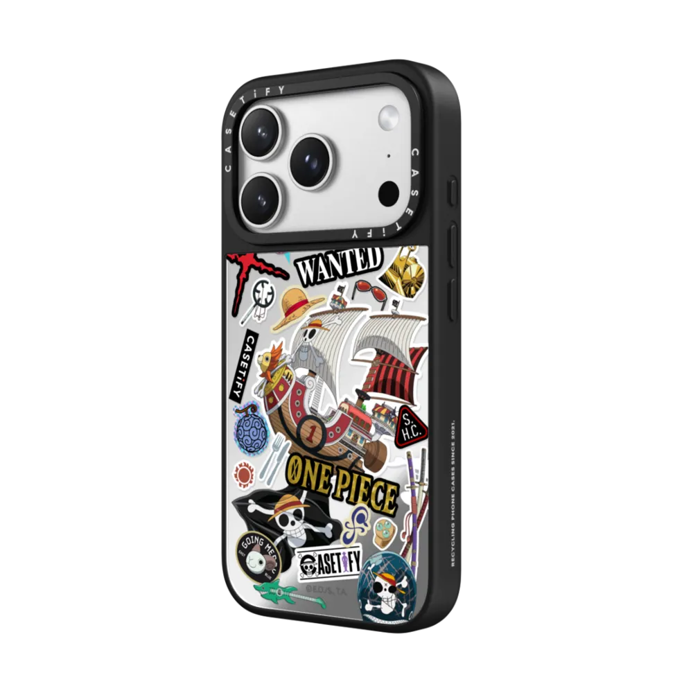 Mirror iPhone 17 Pro Max Case MagSafe Compatible - ONE PIECE 25th Straw Hat Crew Sticker Case