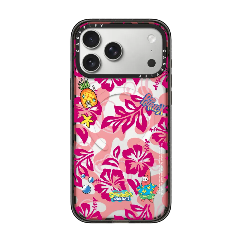 Impact iPhone 17 Pro Max Case MagSafe Compatible - SpongeBob Hibiscus Pattern Phone Case - Patrick