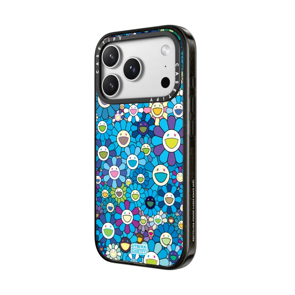 Impact iPhone 17 Pro Max Case MagSafe Compatible - FLOWERS BLOOM (BLUE) PHONE CASE