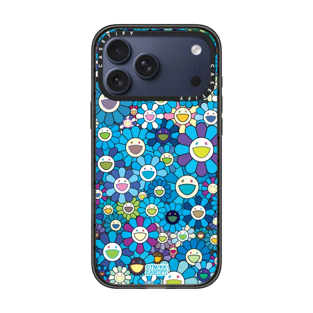 Impact iPhone 17 Pro Max Case MagSafe Compatible - FLOWERS BLOOM (BLUE) PHONE CASE