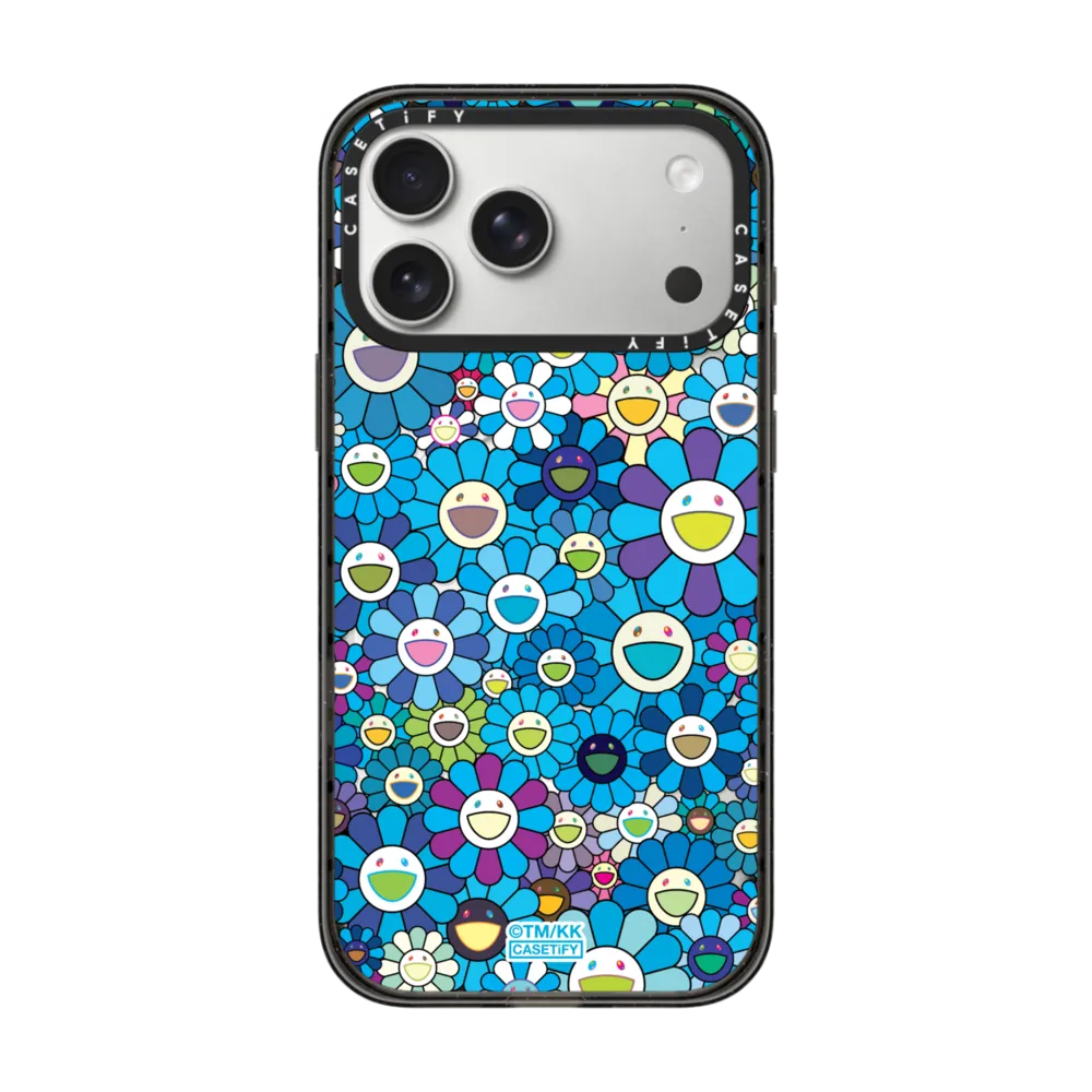Impact iPhone 17 Pro Max Case MagSafe Compatible - FLOWERS BLOOM (BLUE) PHONE CASE