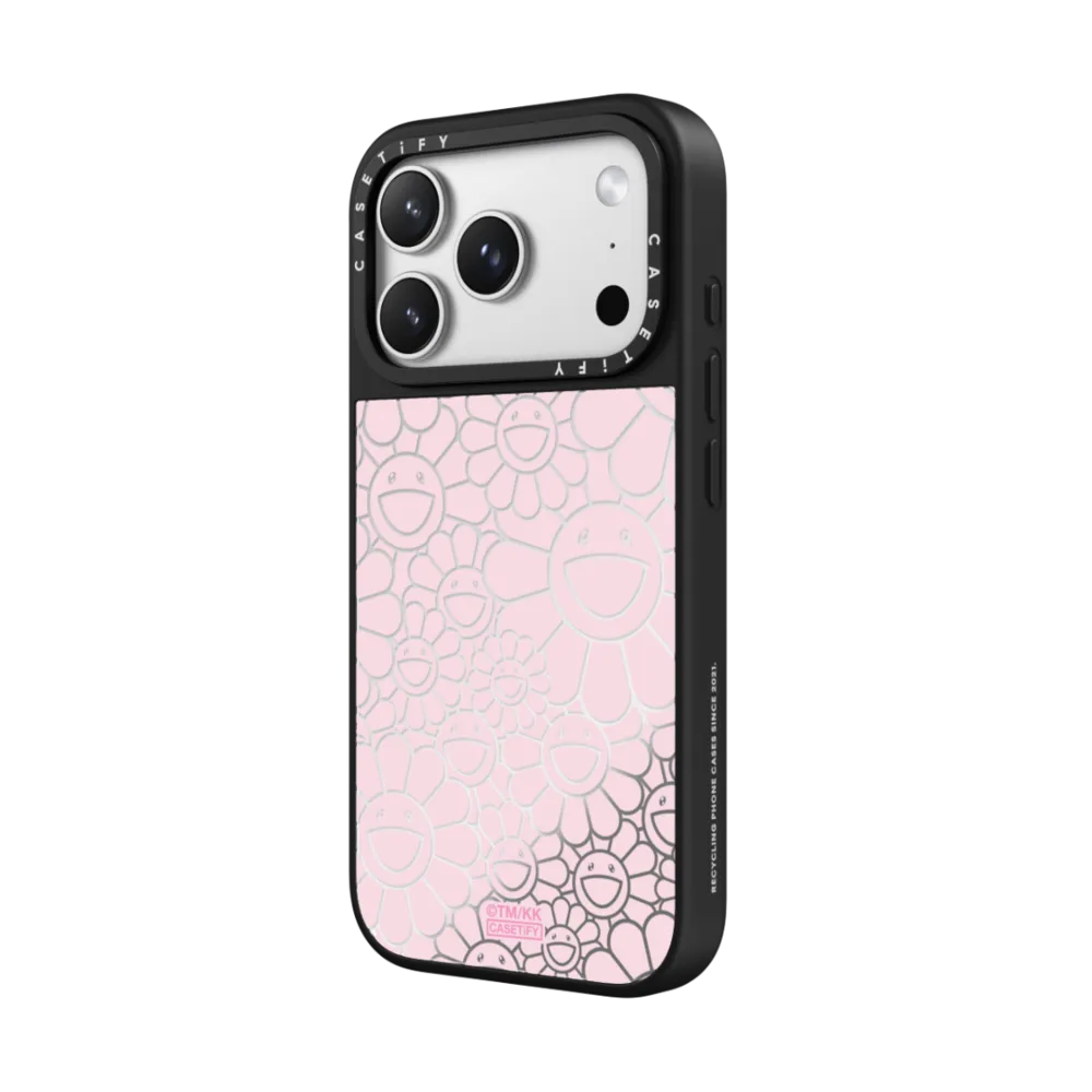 Mirror iPhone 17 Pro Max Case MagSafe Compatible - MULTI-FLOWERS (PINK) PHONE CASE