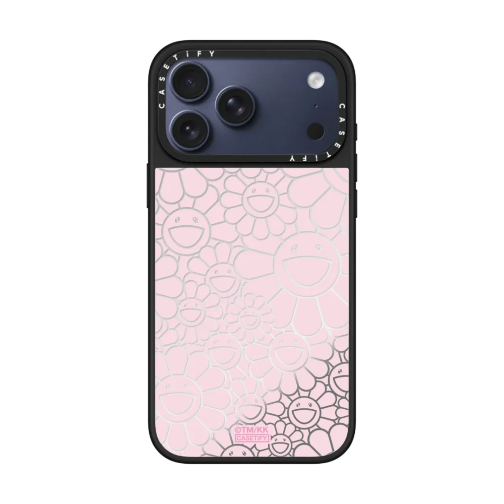 Mirror iPhone 17 Pro Max Case MagSafe Compatible - MULTI-FLOWERS (PINK) PHONE CASE