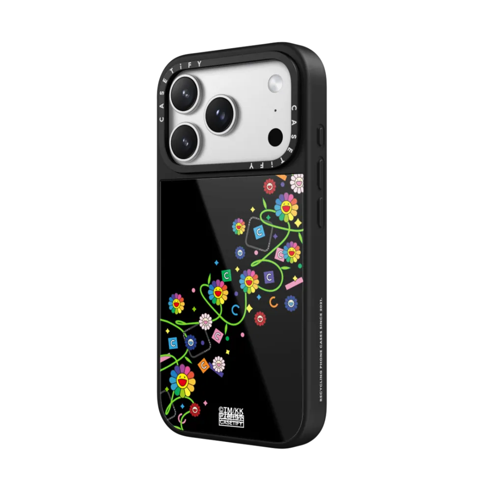 Glaze iPhone 17 Pro Max Case MagSafe Compatible - FLOWERS TRAIL (RAINBOW) PHONE CASE