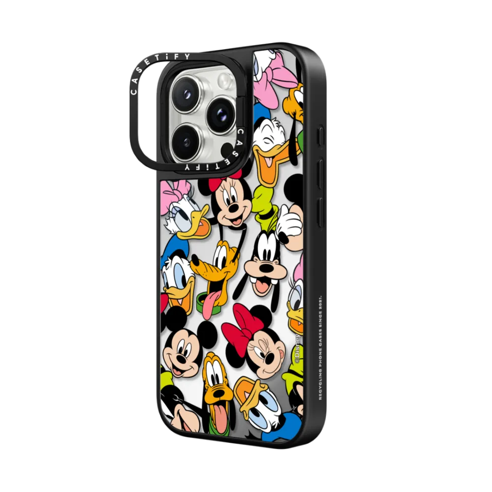 Mirror Ring Stand iPhone 16 Pro Case MagSafe Compatible - Mickey & Friends Medley Case