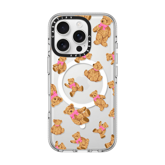 CASETiFY iPhone 16 Pro ケース クリア クリア ケース MagSafe対応 Animal,Pattern Beary Sweet