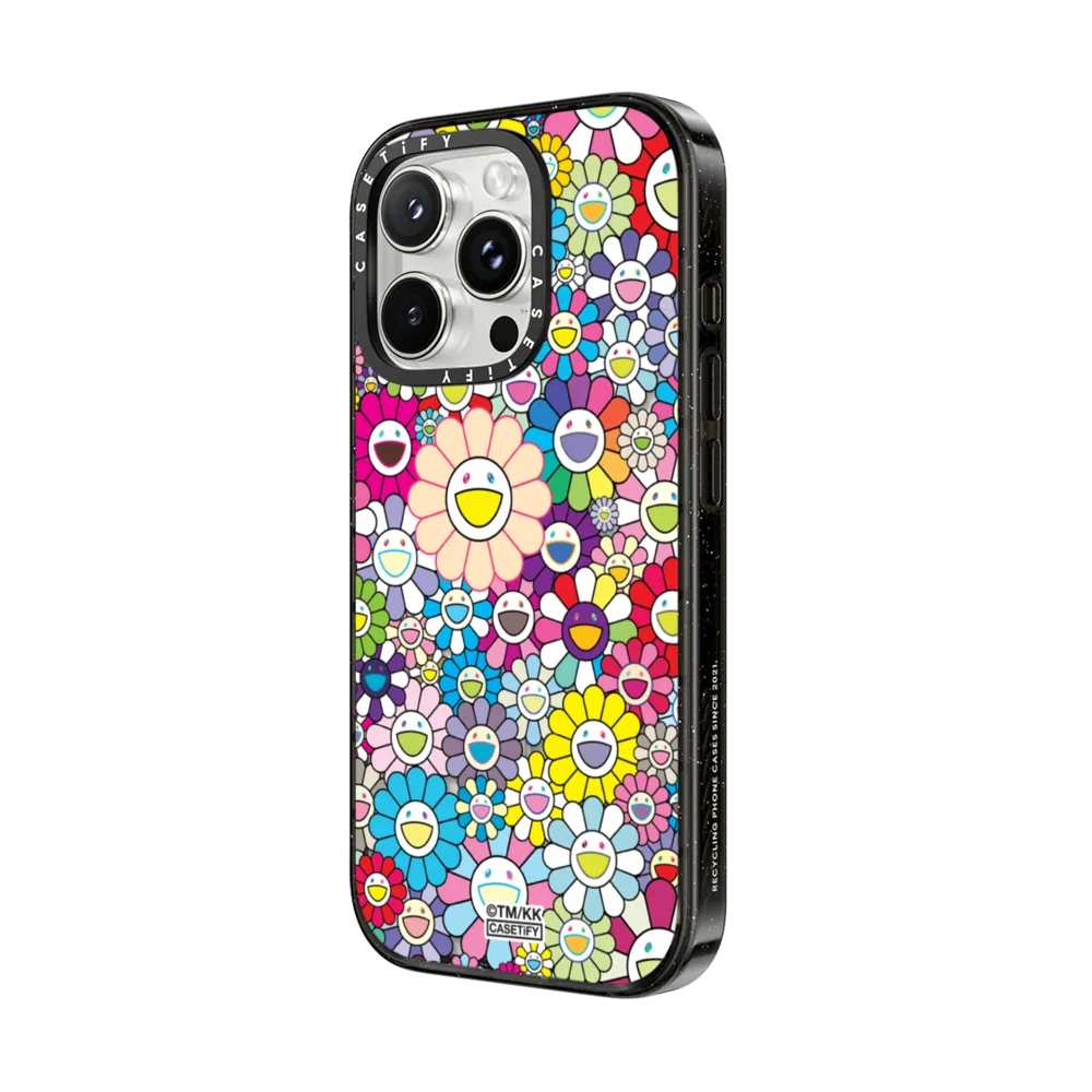 Impact iPhone 16 Pro Case MagSafe Compatible - FLOWERS BLOOM (RAINBOW) PHONE CASE