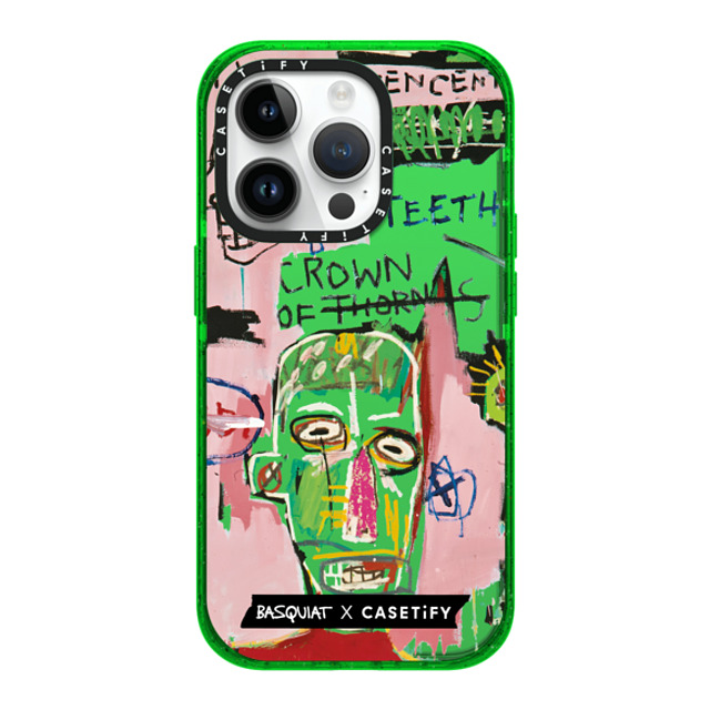 Basquiat x CASETiFY iPhone 14 Pro �P�[�X Pop Art �O���[�� �C���p�N�g�P�[�X In Italian Case